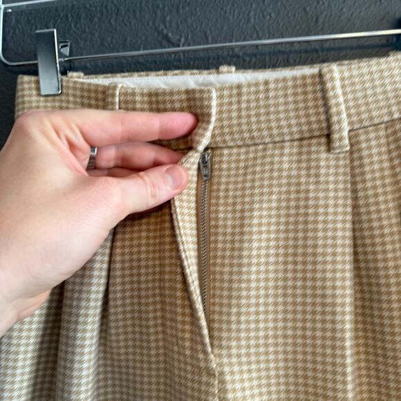 Wilfred Gingham Pleated Wide Leg Crop Pants Size 2 - Picture 3 of 7